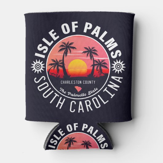 Isle of Palms SC Retro Sunset Souvenirs 80s Blikjeskoeler (Voorkant)