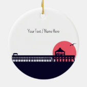 Isle of Palms SC Retro Sunset Souvenirs 80s Keramisch Ornament (Achterkant)