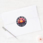 Isle of Palms SC Retro Sunset Souvenirs 80s Ronde Sticker (Envelop)