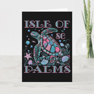 Isle Of Palms Sc Schildpadliefhebber Kleurrijke St Kaart