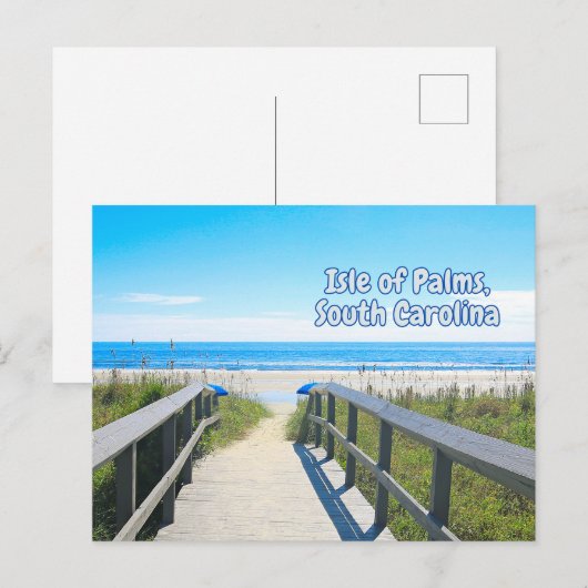 Isle of Palms South Carolina Beach Briefkaart (Voorkant / Achterkant)