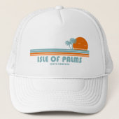 Isle of Palms South Carolina Sun Palm Trees Trucker Pet (Voorkant)