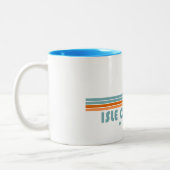 Isle of Palms South Carolina Sun Palm Trees Tweekleurige Koffiemok (Links)