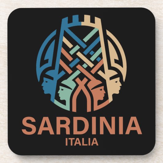 Isle of Sardinia Italy Bier Onderzetter (Voorkant)