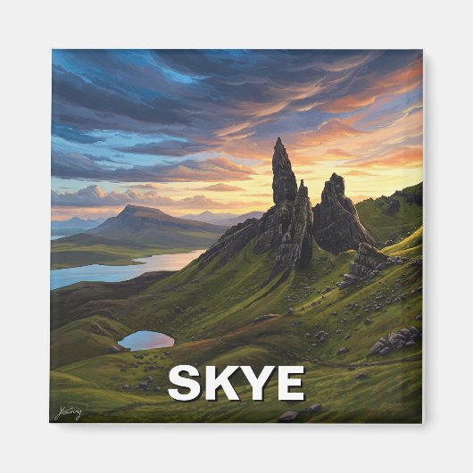 Isle of Skye Herbrides Schotland Reizen Magneet (Voorkant)