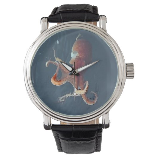 Isle of Skye Octopus Aanpasbaar Zeeleven Horloge (Voorkant)