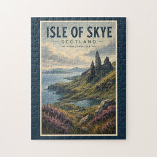 Isle of Skye Schotland Landschap Reis Kunst Retro Legpuzzel