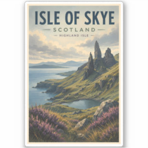 Isle of Skye Schotland Landschap Reis Kunst Retro Sticker
