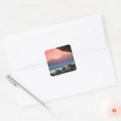 Isle of Skye, Schotland met label, Vierkante Sticker (Envelop)