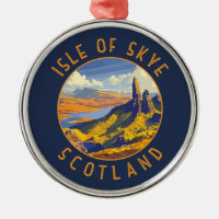 Isle of Skye Schotland Retro Distress Circle