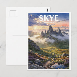 Isle of Skye Schotland Vintage Reis Briefkaart