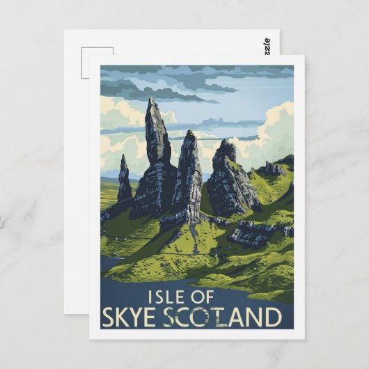 Isle of Skye Scotland  beroemde reisplaats Briefkaart (Voorkant / Achterkant)