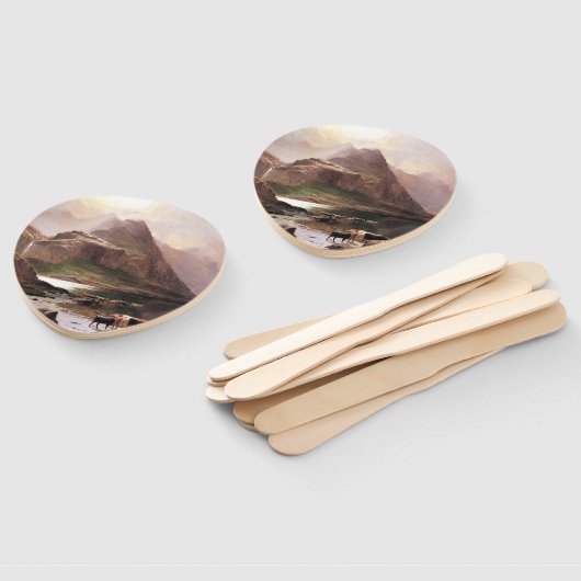 Isle of Skye Scotland Lake Mountains Koeien Hand F Handwaaier (Niet-gemonteerd)