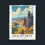 Isle of Skye Scotland Travel Art Vintage Fleece Deken<br><div class="desc">Isle of Skye retro vector reisontwerp. Het eiland Skye,  dat met een brug verbonden is met de noordwestkust van Schotland,  staat bekend om zijn ruige landschappen,  pittoreske vissersdorpjes en middeleeuwse kastelen.</div>