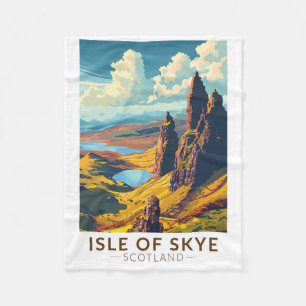 Isle of Skye Scotland Travel Art Vintage Fleece Deken