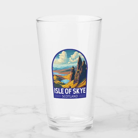 Isle of Skye Scotland Travel Art Vintage Glas (Voorkant)