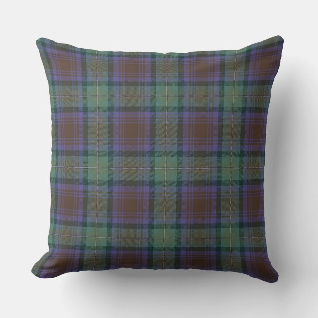 Isle of Skye Tartan Pset Green Black Pattern Kussen (Voorkant)