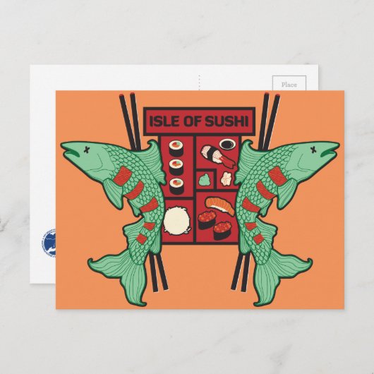 Isle of Sushi Briefkaart (Voorkant / Achterkant)