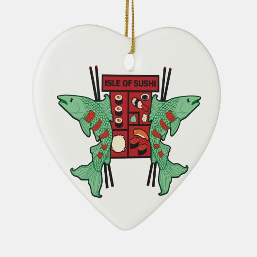 Isle of Sushi Keramisch Ornament (Rechts)