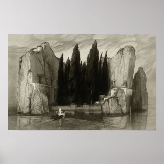 Isle of the Dead – Böcklin Dark Art Print (Voorkant)