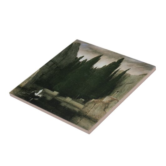 Isle of the Dead by Arnold Bocklin, Symbolisme Art Tegeltje (Zijkant)