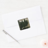 Isle of the Dead by Arnold Bocklin, Symbolisme Art Vierkante Sticker (Envelop)