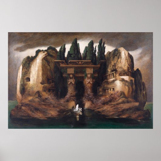 Isle of the Dead door Karl Wilhelm Toteninsel Poster (Voorkant)