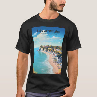 Isle of Wight Engeland Kustreis illustratie T-shirt