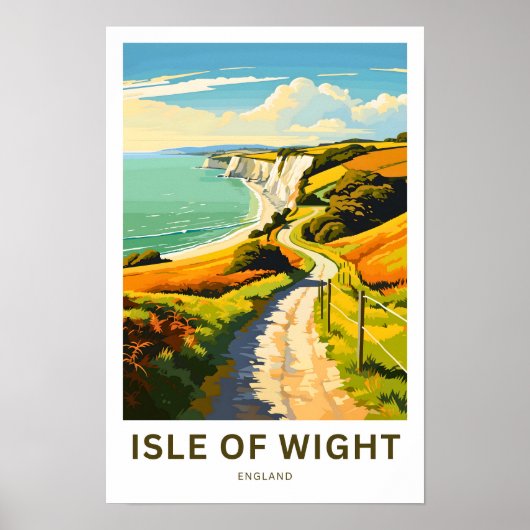 Isle of Wight Engeland Reisprint Poster (Voorkant)