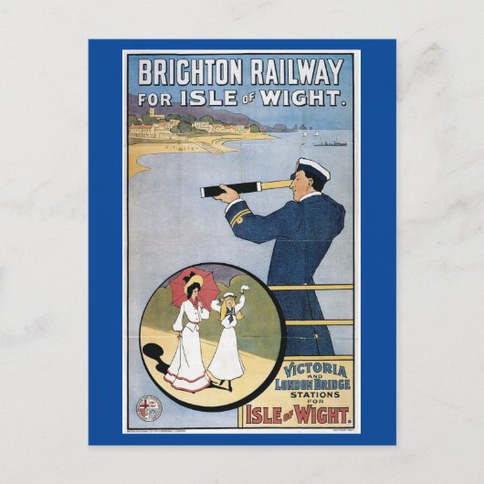 Isle of Wight, England, Railway Excursion Briefkaart (Voorkant)