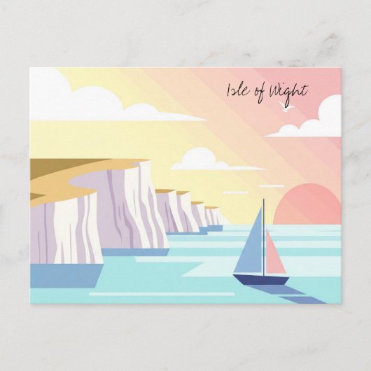 Isle of Wight England Travel Briefkaart (Voorkant)