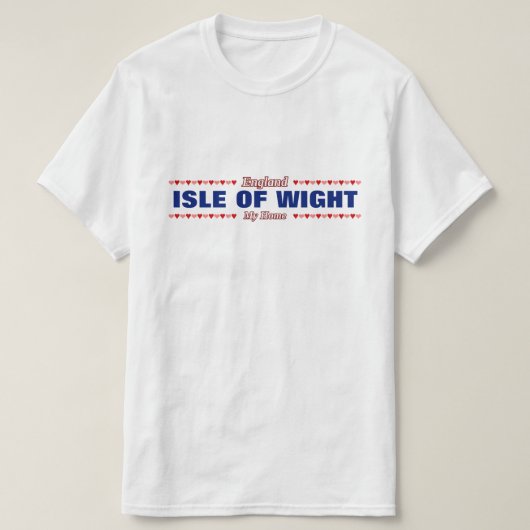 ISLE OF WIGHT - My Home - England; Harten T-shirt (Design voorkant)
