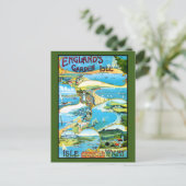 Isle of Wight Travel Poster Briefkaart (Staand voorkant)