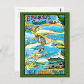 Isle of Wight Travel Poster Briefkaart (Voorkant / Achterkant)