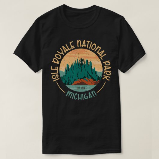 Isle Royale Michigan National Park Tshirts Moose S (Design voorkant)