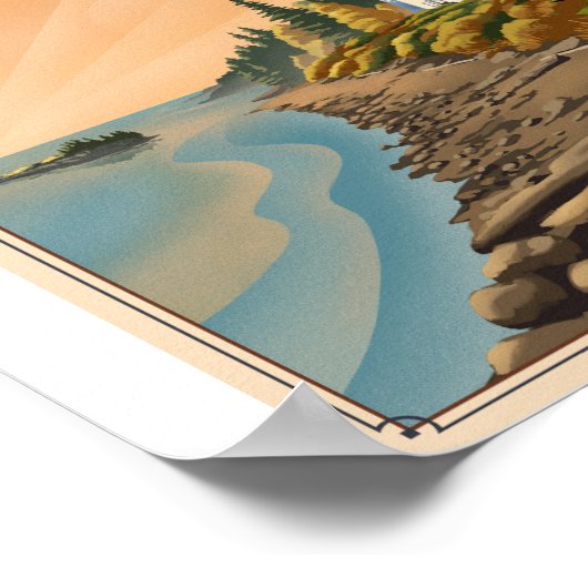 Isle Royale Nationaal Park Litho Kunstwerk Poster (Hoek)