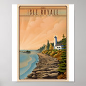 Isle Royale Nationaal Park Litho Kunstwerk Poster (Voorkant)