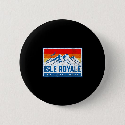 Isle Royale nationaal park Ronde Button 5,7 Cm (Voorkant)