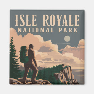 Isle Royale National Park Backpacken Reiskunst Magneet
