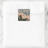 Isle Royale National Park Backpacken Reiskunst Vierkante Sticker (Tas)