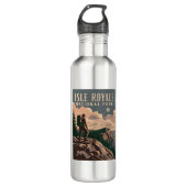 Isle Royale National Park Backpacken Reiskunst Waterfles (Voorkant)