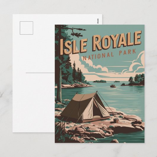  Isle Royale National Park Camping Feestdagenkaart (Voorkant / Achterkant)