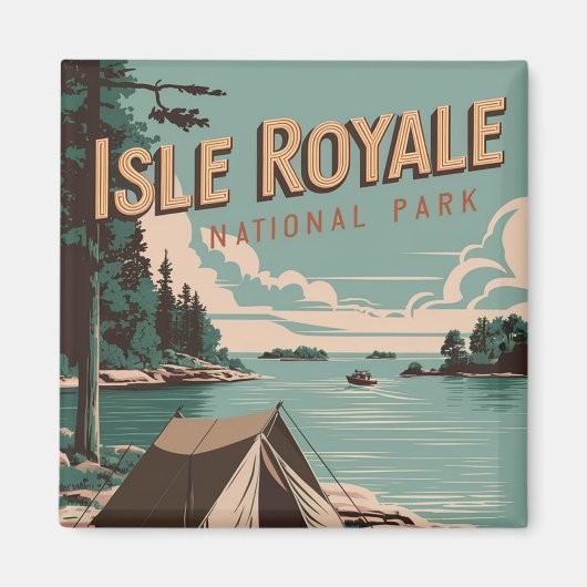  Isle Royale National Park Camping Magneet (Voorkant)
