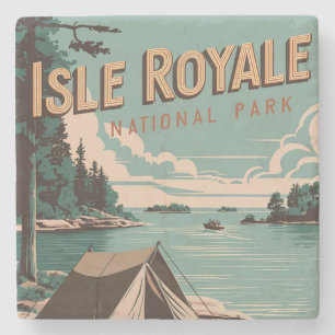 Isle Royale National Park Camping Stenen Onderzetter
