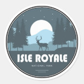 Isle Royale National Park Deer Ronde Sticker (Voorkant)