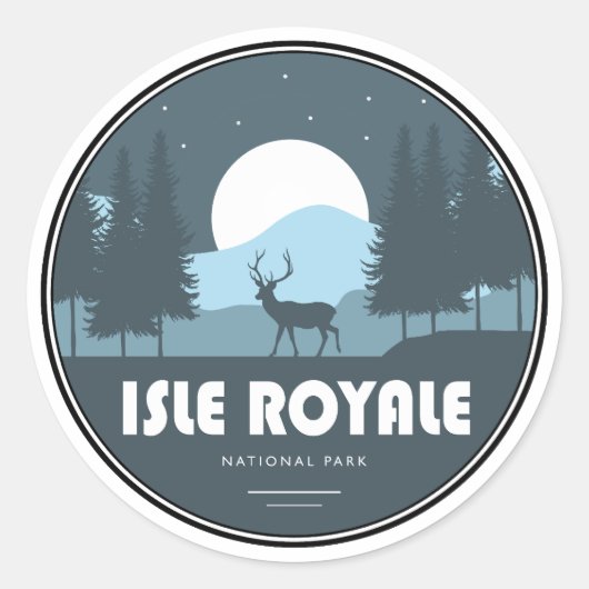 Isle Royale National Park Deer Ronde Sticker (Voorkant)