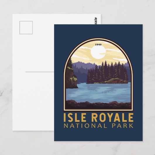 Isle Royale National Park  Emblem Briefkaart (Voorkant / Achterkant)