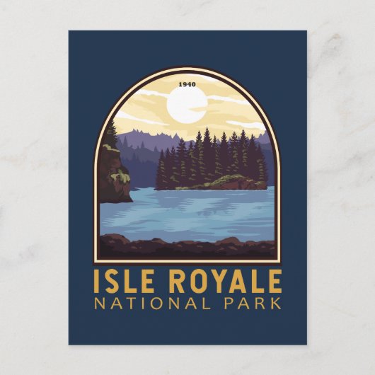 Isle Royale National Park  Emblem Briefkaart (Voorkant)