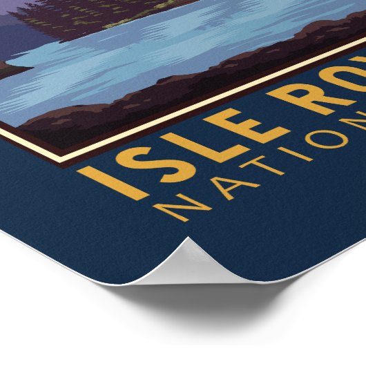 Isle Royale National Park  Emblem Poster (Hoek)