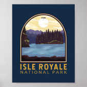 Isle Royale National Park  Emblem Poster (Voorkant)
